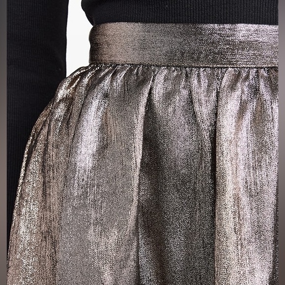 Metallic dark gold / brass Bubble-Hem Mini Skirt Madewell 10 - Picture 4 of 7